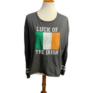 St. Patrick’s Day Way to Celebrate! Gary Long sleeve Shirt with Irish Flag Size